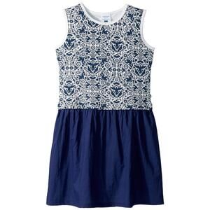 Toobydoo Girls Tank Dress (Toddler/Little Kids/Big Kids) Navy Print 10 Big Kid